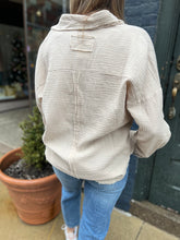 Load image into Gallery viewer, Beige Oversized Raw Edge Shirt