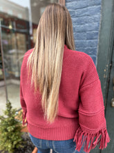 Load image into Gallery viewer, Brick Fringe Sweater