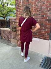 Load image into Gallery viewer, Burgundy Leggings