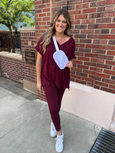 Load image into Gallery viewer, Burgundy Leggings