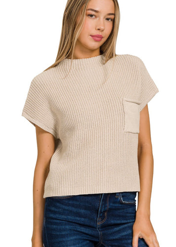 Beige Cropped Sweater