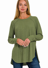 Load image into Gallery viewer, Olive Waffle Long Sleeve