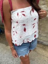 Load image into Gallery viewer, Lou Floral Embroidery Tank