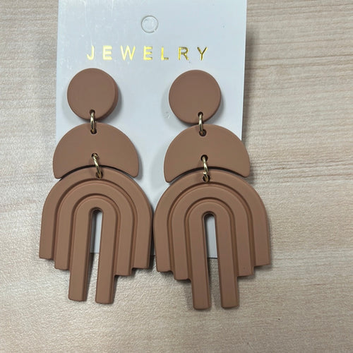 Brown Geo Earring