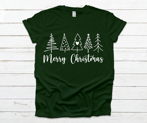 Green Merry Christmas Trees