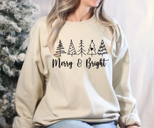 Load image into Gallery viewer, Merry &amp; Bright Tree Sweatshirt