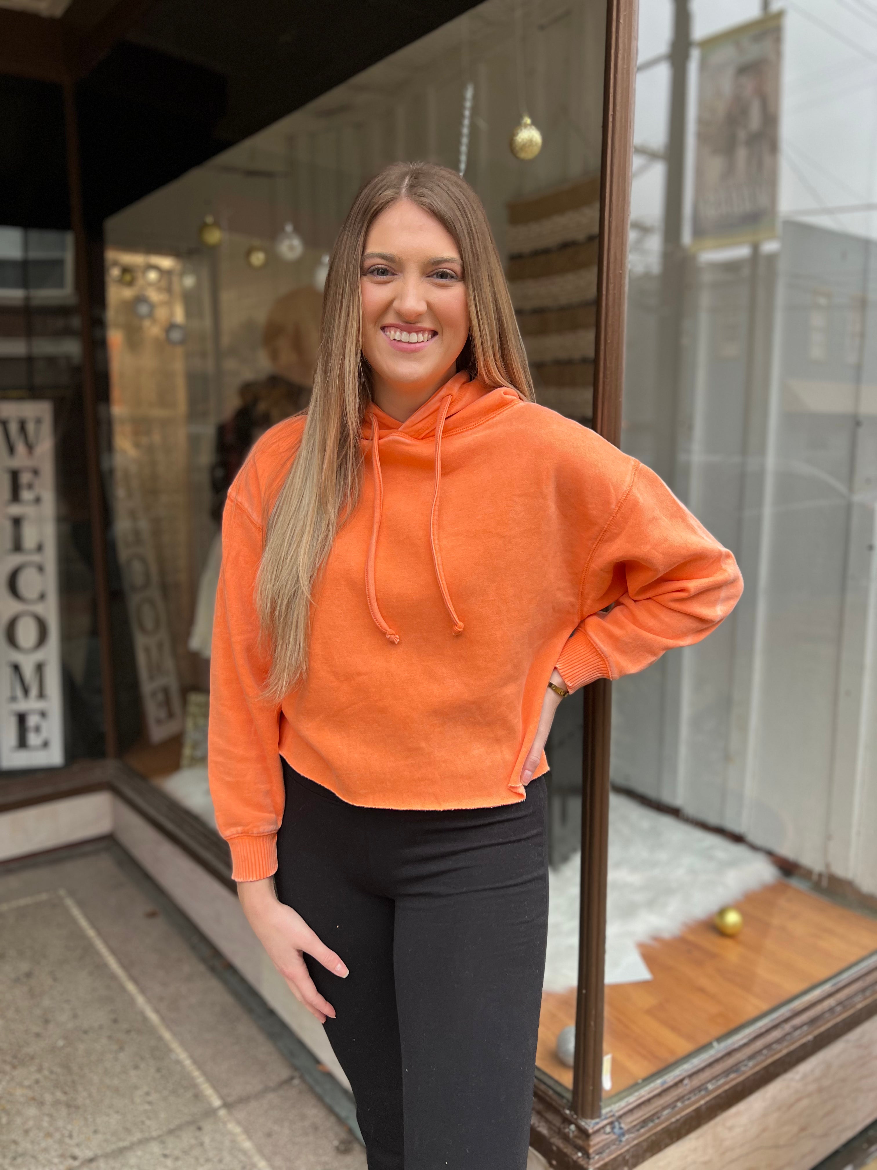 Cropped hoodie bahia orange 2025
