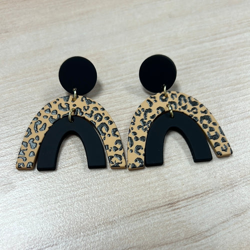 Leopard Rainbow Earring