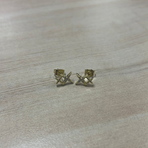Gold Double Star Stud