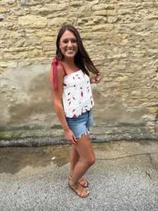 Lou Floral Embroidery Tank