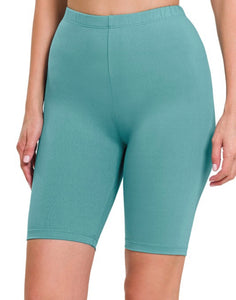 Teal Biker Shorts