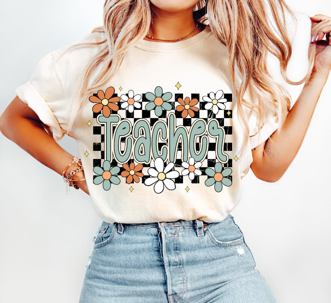 Teacher—retro floral