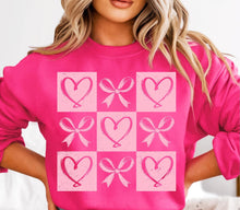 Load image into Gallery viewer, Heart/Bow Checkered Coquette