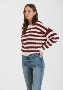 Oxblood Striped Sweater