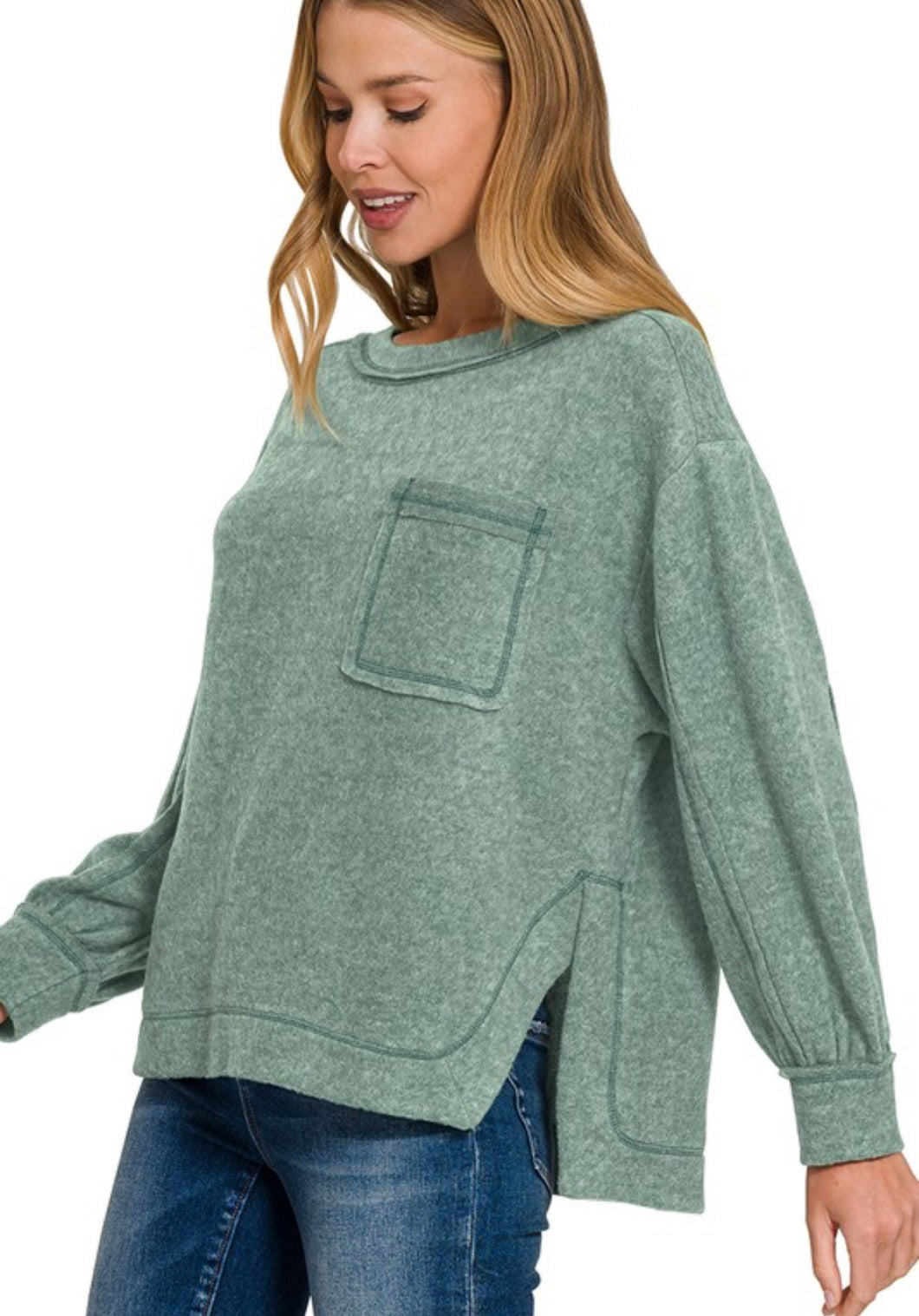 Ash Jade Pocket Sweater