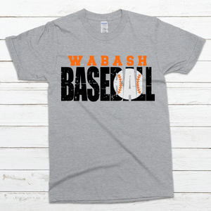 Distressed Wabash Baseball