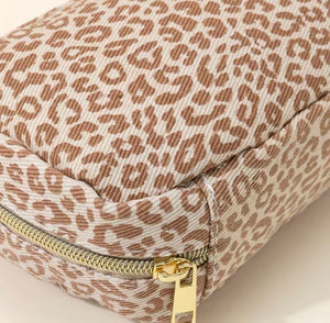Leopard makeup bag