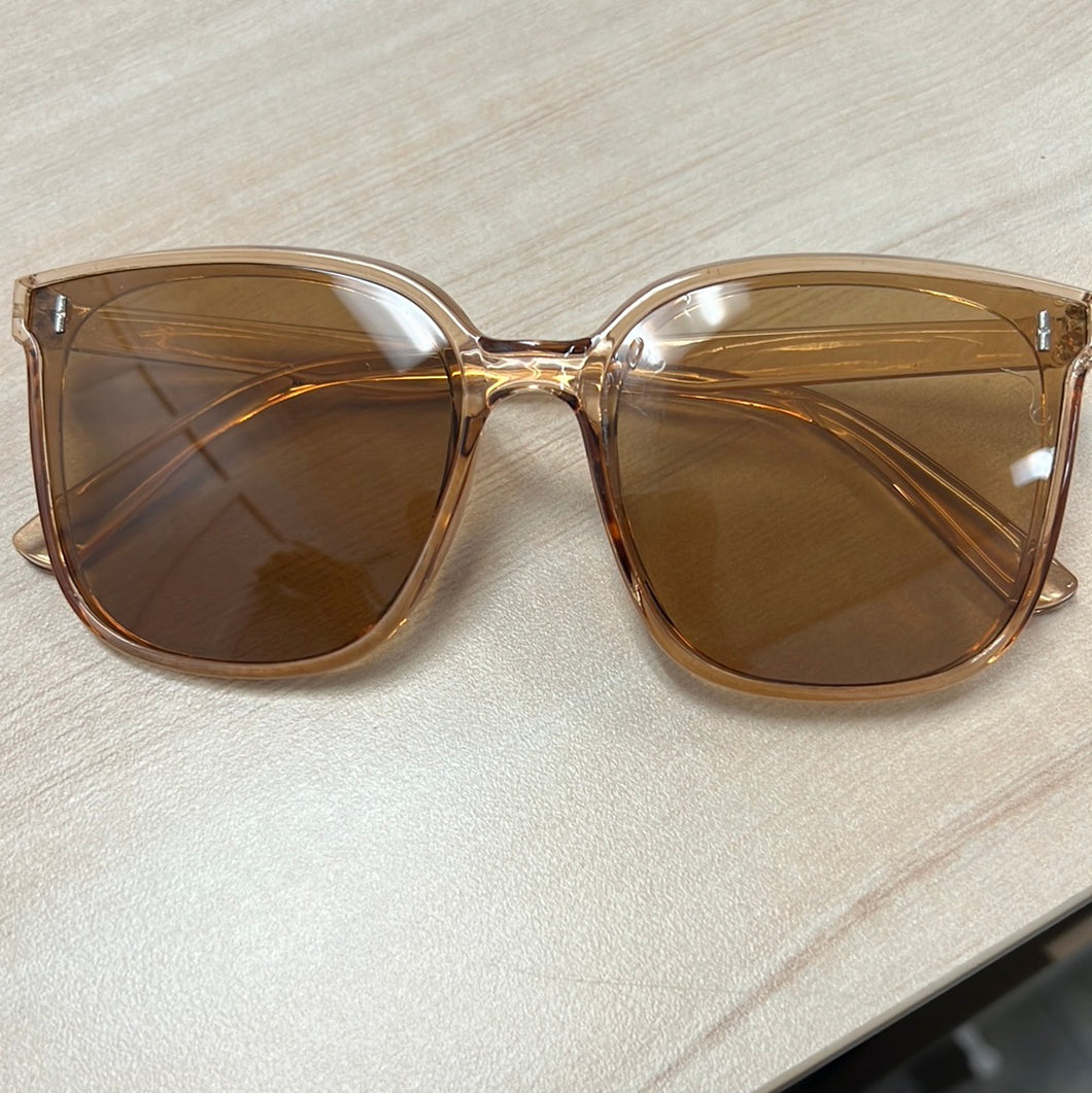 Brown Flat Sunglasses
