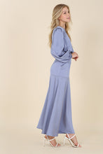 Load image into Gallery viewer, Dressed up satin two piece mermaid dress set