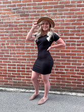 Load image into Gallery viewer, Black Ribbed Dress