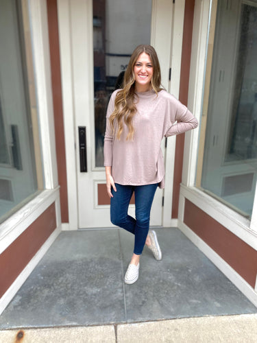 Mocha Dolman Top
