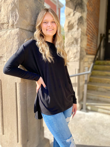 Black Dolman Top